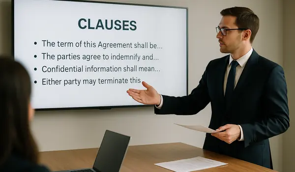 a lawyer using a tv screen to give a presentation from Menes Lemon Law Firm in Coral Gables, FL - Coral Gables FL