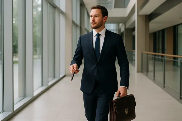 a lawyer walking in a hall with a briefcase from Menes Lemon Law Firm in Coral Gables, FL - Coral Gables FL a lawyer walking in a hall with a briefcase from Menes Lemon Law Firm in Coral Gables, FL - Coral Gables FL