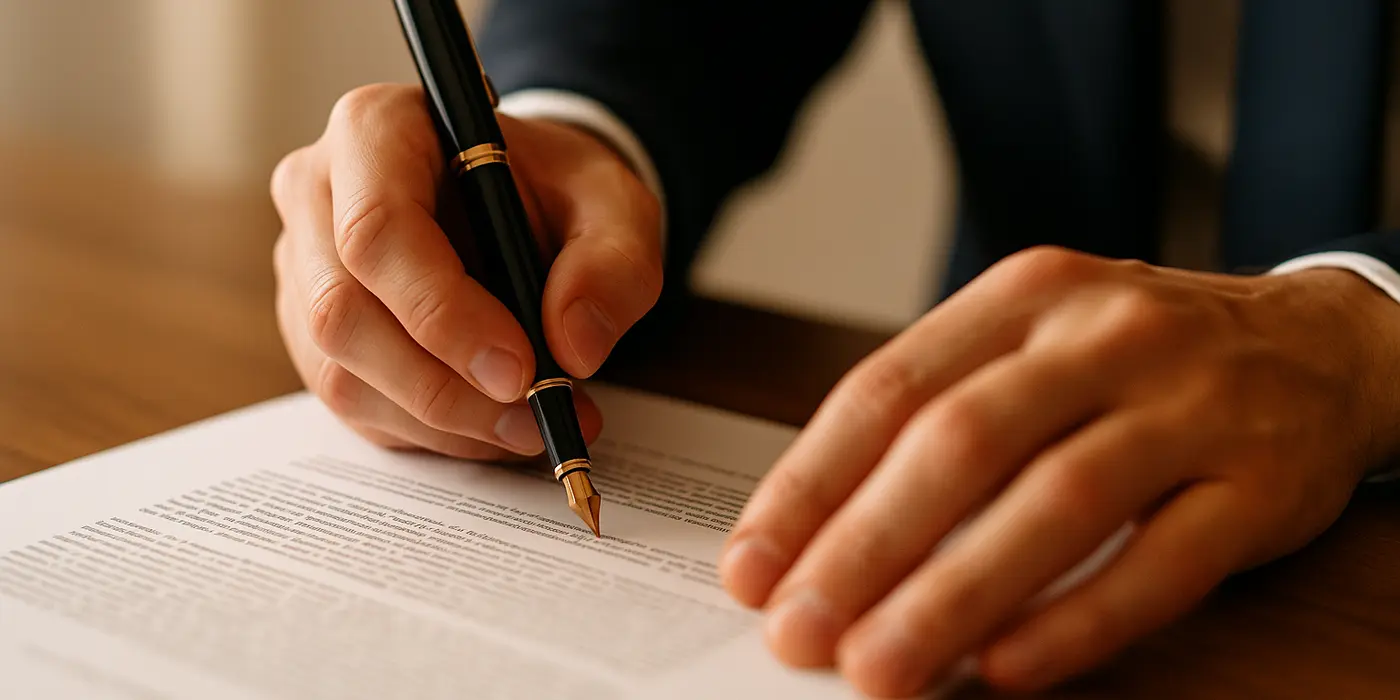 a lawyer using a pen to highlight a document from Menes Lemon Law Firm in Key Biscayne, FL - Key Biscayne FL