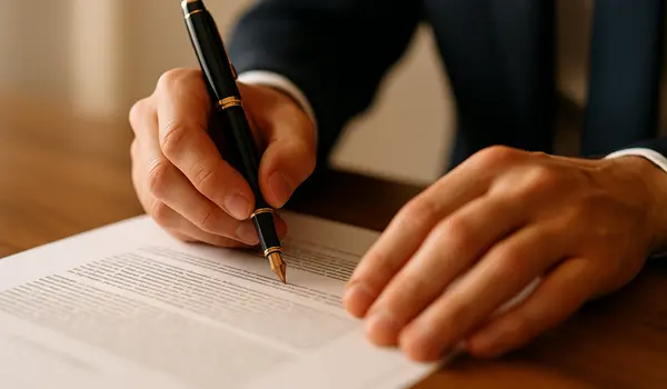 a lawyer using a pen to highlight a document from Menes Lemon Law Firm in Key Biscayne, FL - Key Biscayne FL