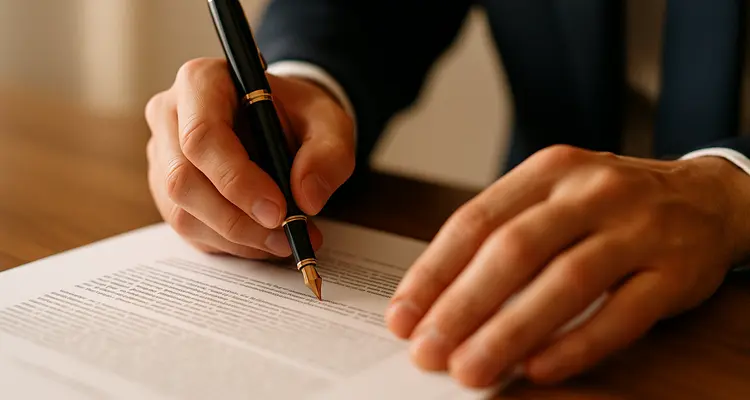 a lawyer using a pen to highlight a document from Menes Lemon Law Firm in Key Biscayne, FL - Key Biscayne FL
