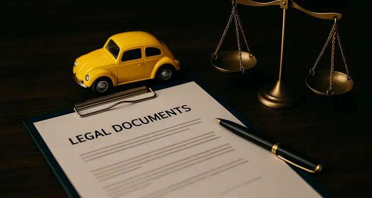 legal documents on top of a desk in a lemon law office from Menes Lemon Law Firm in Miami, FL - Lemon law for GMC Vehicles