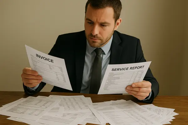 A lawyer seating at his office reading legal documents from Menes Lemon Law Firm in Miami, FL - Lemon law for Tesla Vehicles