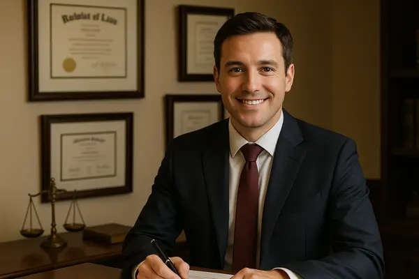 a young lawyer smiling at the camera from Menes Lemon Law Firm in Miami, FL - Lemon law for used vehicles