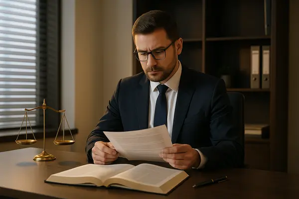 a lawyer reviewing a legal document from Menes Lemon Law Firm in Miami, FL - Lemon law in Miami, FL a lawyer reviewing a legal document from Menes Lemon Law Firm in Miami, FL - Lemon law in Miami, FL