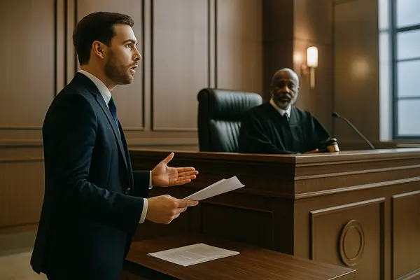 a lawyer presenting his case in a court room from Menes Lemon Law Firm in Miami, FL - What to avoid before applying for lemon law